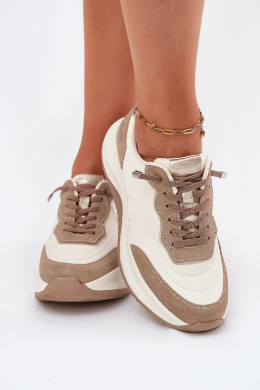 en daim Chaussures modèle baskets Féminin avec une plateforme Big Star RR274A344 HI-POLY SYSTEM beige en daim Chaussures modèle baskets Féminin avec une plateforme Big Star RR274A344 HI-POLY SYSTEM beige