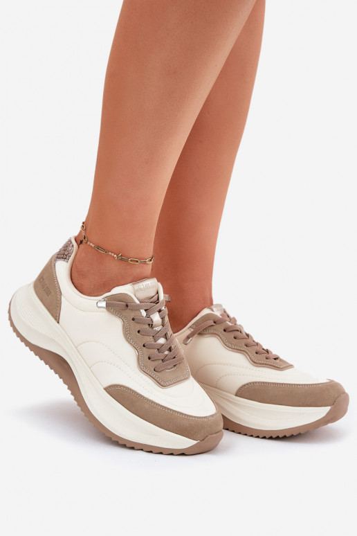 en daim Chaussures modèle baskets Féminin avec une plateforme Big Star RR274A344 HI-POLY SYSTEM beige en daim Chaussures modèle baskets Féminin avec une plateforme Big Star RR274A344 HI-POLY SYSTEM beige