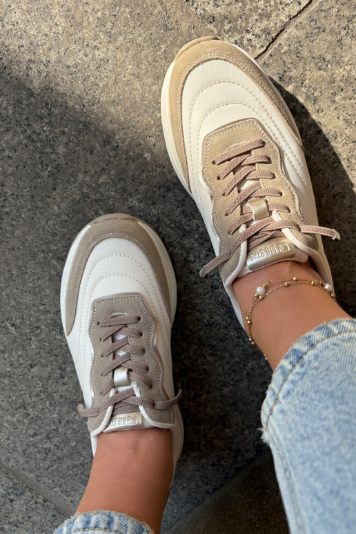 en daim Chaussures modèle baskets Féminin avec une plateforme Big Star RR274A344 HI-POLY SYSTEM beige en daim Chaussures modèle baskets Féminin avec une plateforme Big Star RR274A344 HI-POLY SYSTEM beige