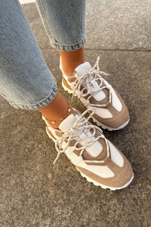 Haut Schuhe Sneakers Stilvollllschuhe Feminin Artiker 56C1738 Beige-goldene Farbe Haut Schuhe Sneakers Stilvollllschuhe Feminin Artiker 56C1738 Beige-goldene Farbe