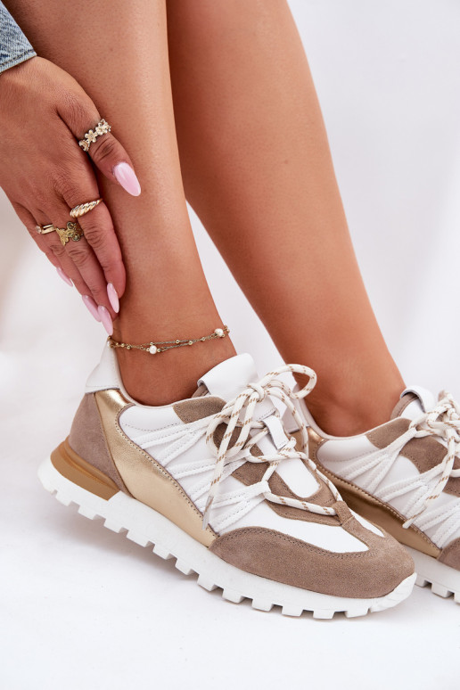 Haut Schuhe Sneakers Stilvollllschuhe Feminin Artiker 56C1738 Beige-goldene Farbe Haut Schuhe Sneakers Stilvollllschuhe Feminin Artiker 56C1738 Beige-goldene Farbe