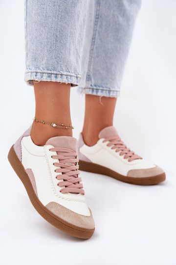 Baskets en cuir pour femmes Zazoo N1220 blanches 2