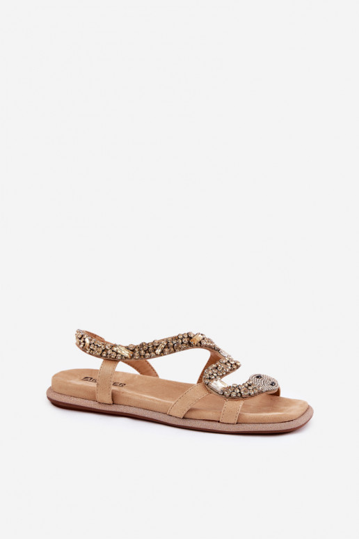 Sandales pour femmes Avec décoration avec imitation peau de serpent en daim écologiqueoÀe Artiker 56C1361 beige Sandales pour femmes Avec décoration avec imitation peau de serpent en daim écologiqueoÀe Artiker 56C1361 beige