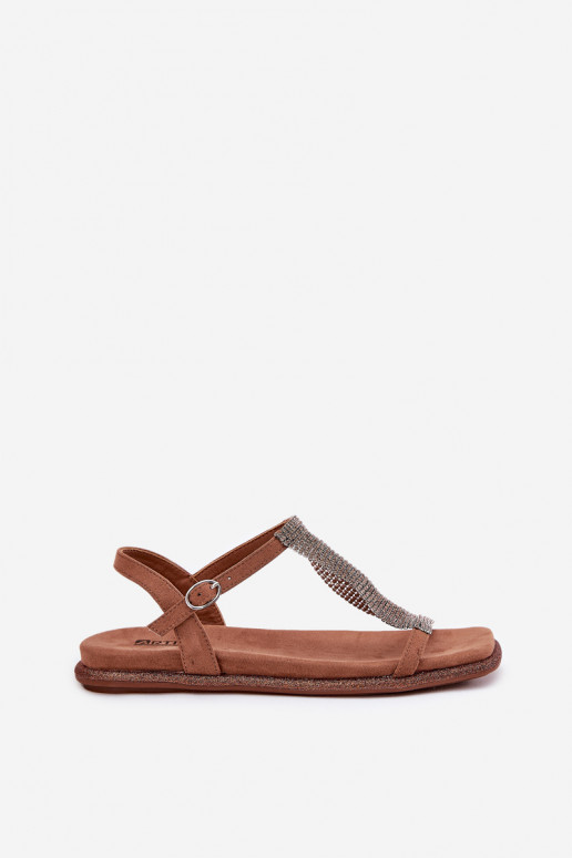 gelijk aan Elegante stijl Dames sandalen met glanzende gaten Artiker 56C1365 bruine kleur gelijk aan Elegante stijl Dames sandalen met glanzende gaten Artiker 56C1365 bruine kleur