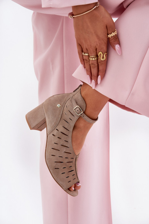 en daim Bottes pour femmes Il fautciejka 06893-10 beige