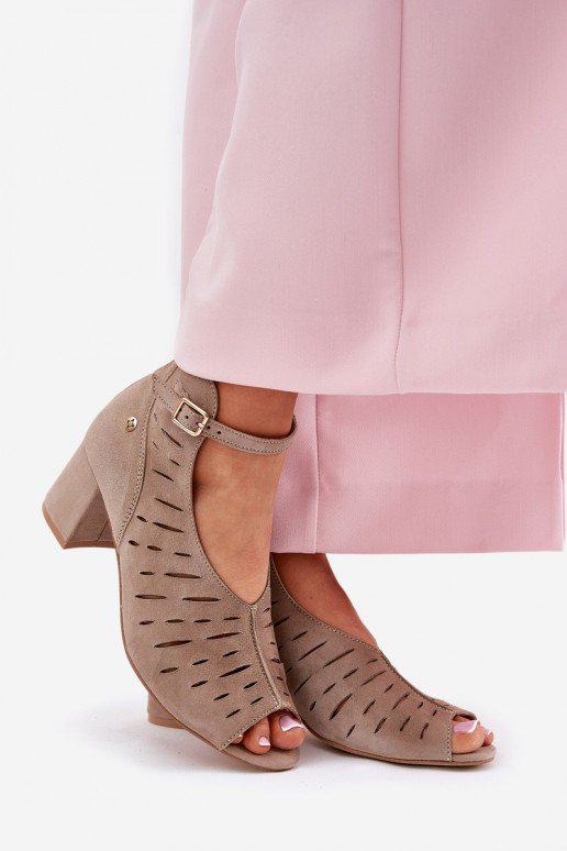 aus INildleder Damenstiefel Es mussciejka 06893-10 Beige