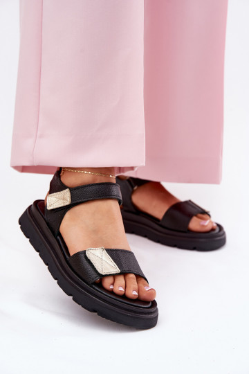 Sandales pour femmes avec plateforme Zazoo 40443 couleur noire 2