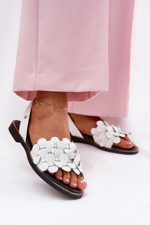 Dames sandalen met brede hakken Zazoo 40425 Initte kleur