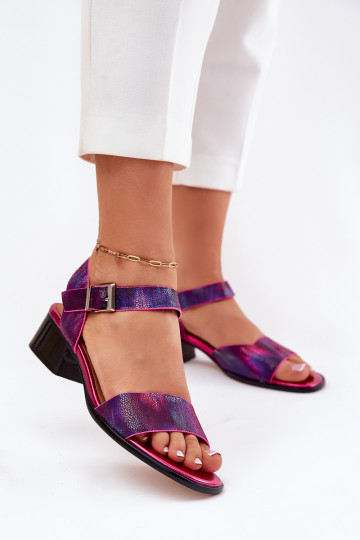 Damensandalen Feminin mit Absätzen Es mussciejka N6802-15 pinke Farbe 2