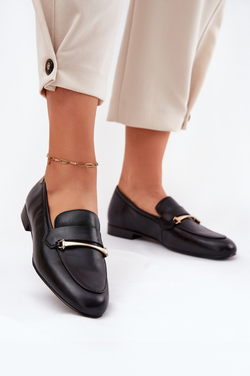 Haut Schuhe Mokassins für Damen Es mussciejka K6809-01 schZuarze Farbe Haut Schuhe Mokassins für Damen Es mussciejka K6809-01 schZuarze Farbe