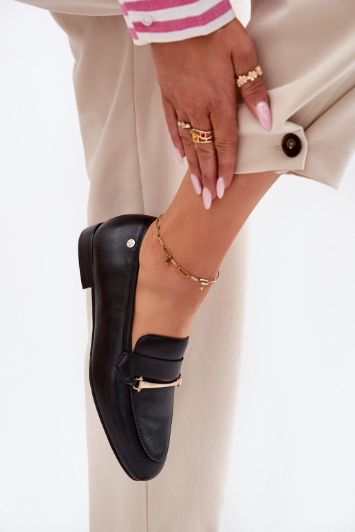 Haut Schuhe Mokassins für Damen Es mussciejka K6809-01 schZuarze Farbe Haut Schuhe Mokassins für Damen Es mussciejka K6809-01 schZuarze Farbe