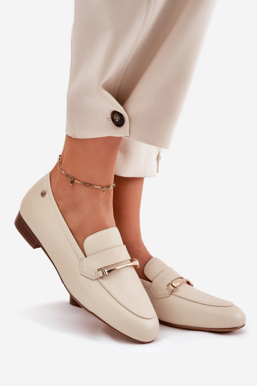 Leer schoenen dames mocassins Het heeftciejka K6809-04 beige Leer schoenen dames mocassins Het heeftciejka K6809-04 beige