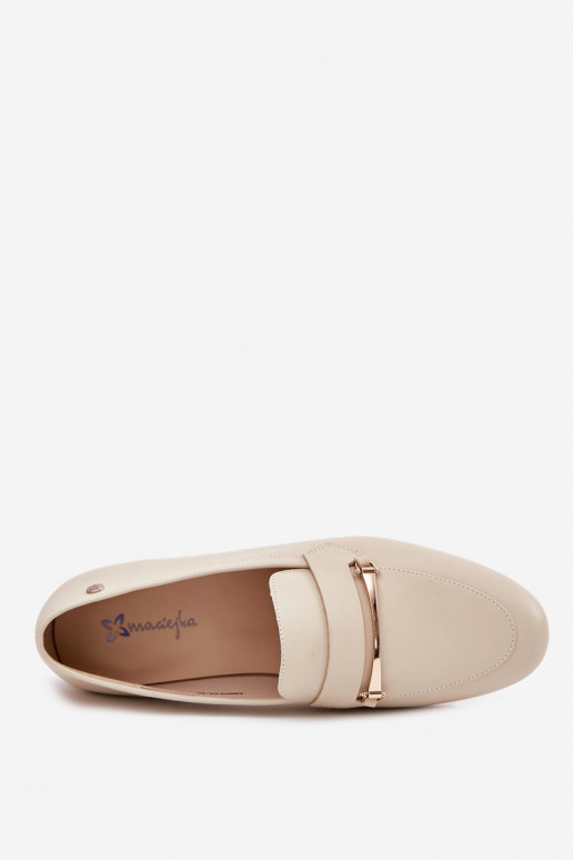 Leer schoenen dames mocassins Het heeftciejka K6809-04 beige Leer schoenen dames mocassins Het heeftciejka K6809-04 beige