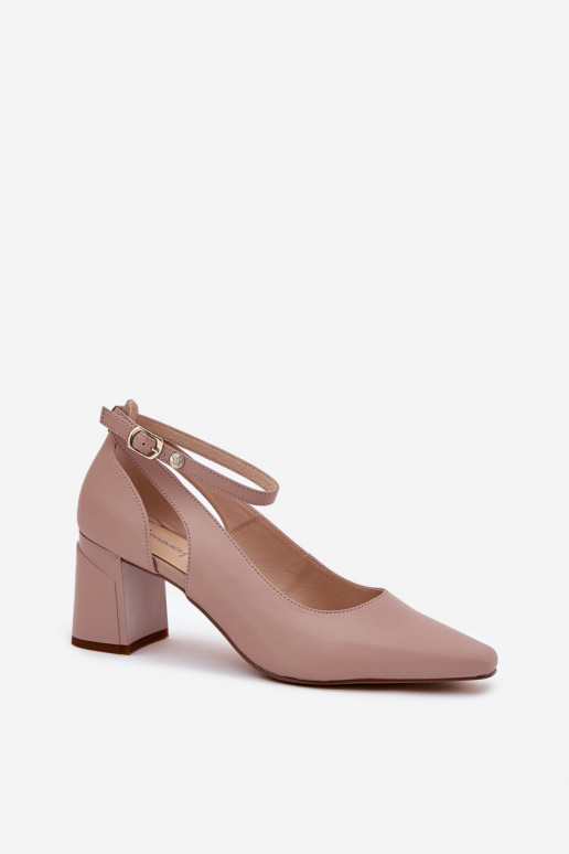 Haut Schuhe mit Absätzen Es mussciejka K6816-04 Beige Haut Schuhe mit Absätzen Es mussciejka K6816-04 Beige