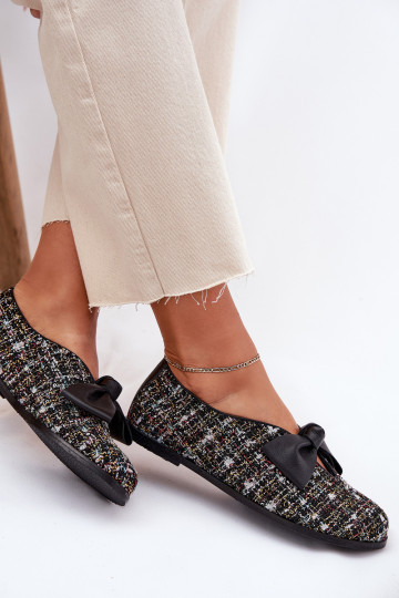 Ballerines noires avec des nœuds Laura Messi 2921