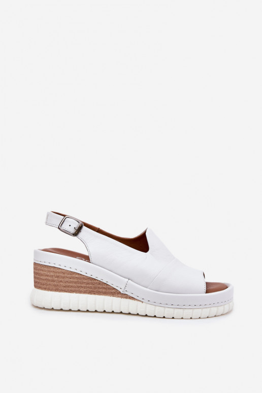 Sandales pour femmes Peau Sur un coin Artiker 56C0918 couleur blanche Sandales pour femmes Peau Sur un coin Artiker 56C0918 couleur blanche