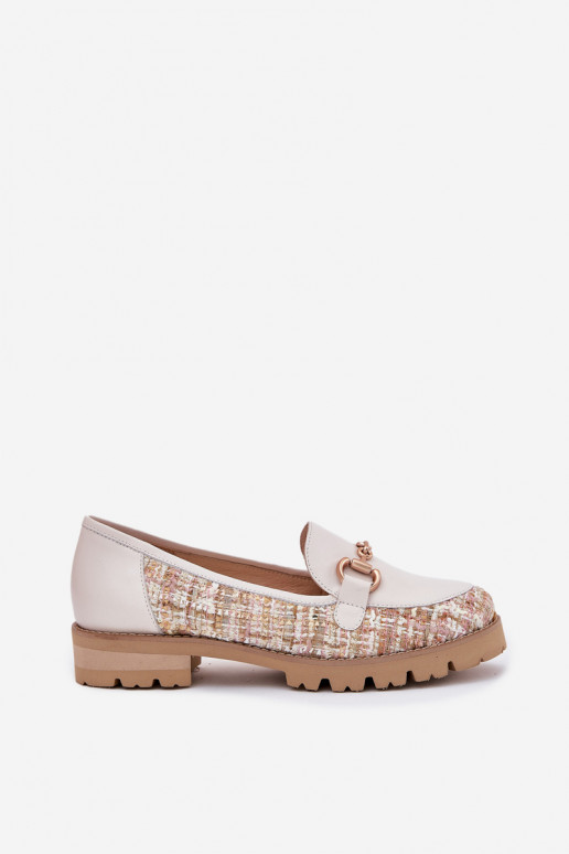 Peau mocassins pour femmes Ze couleur doréem Detalem Laura Messi 2938 couleur ivoire Peau mocassins pour femmes Ze couleur doréem Detalem Laura Messi 2938 couleur ivoire