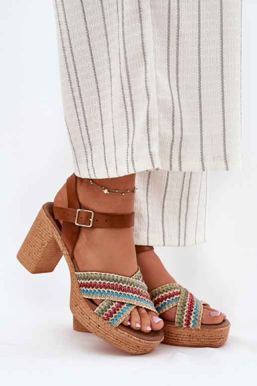 Sandales à talons pour femmes Avec tresse À Paskach Zazoo 40460 marron Sandales à talons pour femmes Avec tresse À Paskach Zazoo 40460 marron