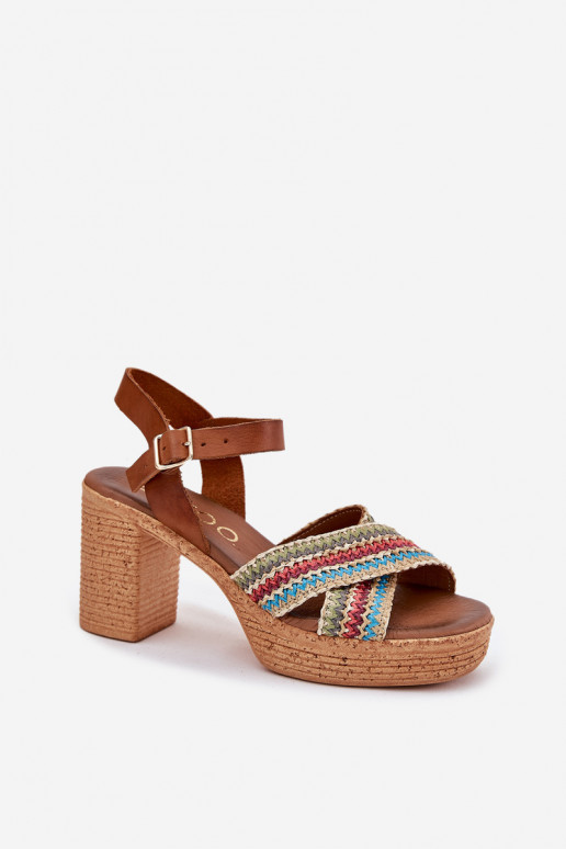 Sandales à talons pour femmes Avec tresse À Paskach Zazoo 40460 marron Sandales à talons pour femmes Avec tresse À Paskach Zazoo 40460 marron