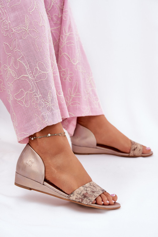 Damensandalen Es mussciejka 01971-71 goldene Farbe Damensandalen Es mussciejka 01971-71 goldene Farbe