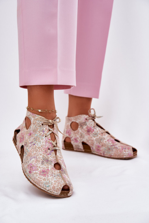 Met patroon Leer Laarzen Het heeftciejka 03426-48 beige Met patroon Leer Laarzen Het heeftciejka 03426-48 beige