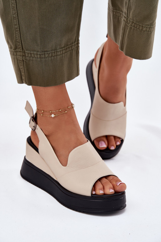 Peau Féminin Sandales à plateforme Artiker 54C0401 beige Peau Féminin Sandales à plateforme Artiker 54C0401 beige