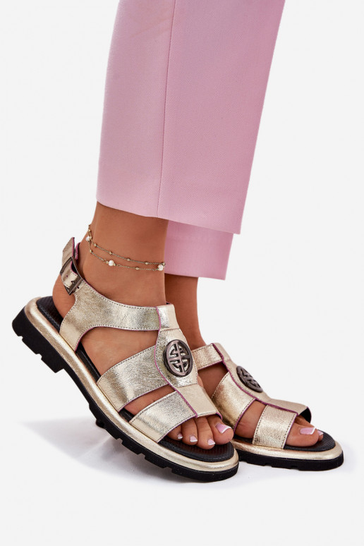 Dames sandalen Dames met lakeffect Met sierlijk Detalem Artiker 56C0689 gouden kleur Dames sandalen Dames met lakeffect Met sierlijk Detalem Artiker 56C0689 gouden kleur