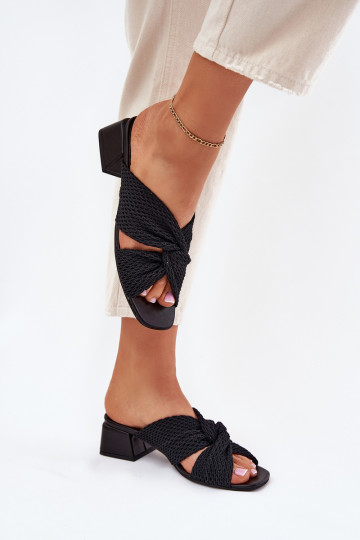 Pantoufles pour femmes Klocke Il fautciejka 06955-01 couleur noire