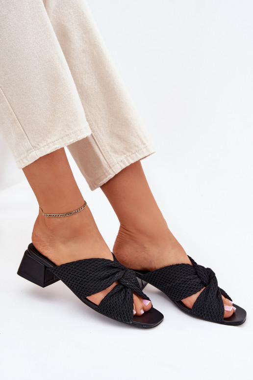 Pantoufles pour femmes Klocke Il fautciejka 06955-01 couleur noire Pantoufles pour femmes Klocke Il fautciejka 06955-01 couleur noire