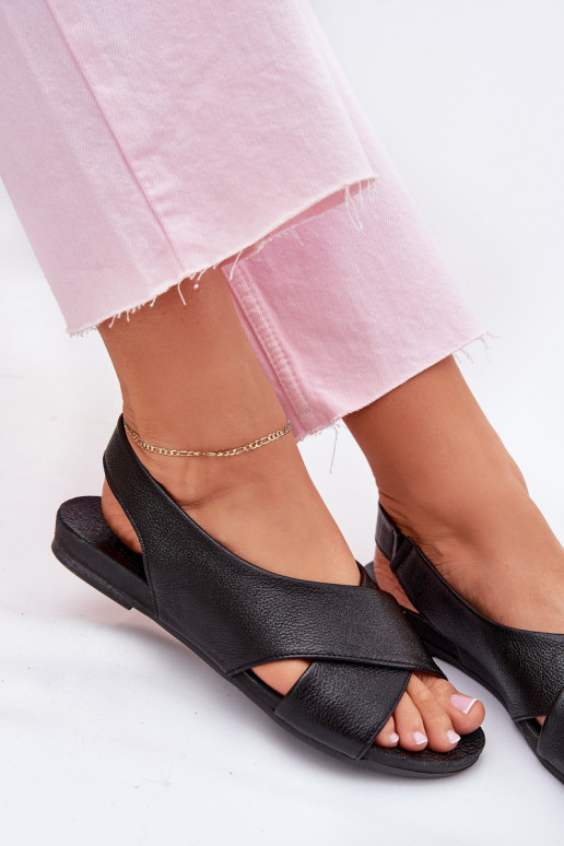 Zazoo 40407 des sandales Peau Féminin couleur noire Zazoo 40407 des sandales Peau Féminin couleur noire