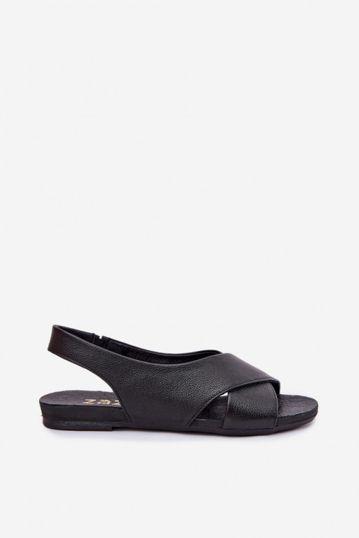 Zazoo 40407 des sandales Peau Féminin couleur noire Zazoo 40407 des sandales Peau Féminin couleur noire