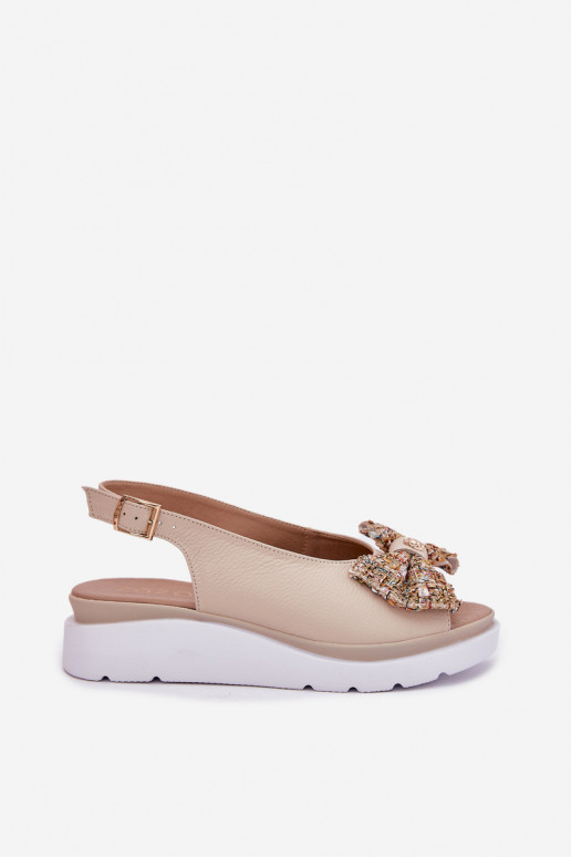 Dames sandalen Dames Op de INig met linten Zazoo 1882 beige Dames sandalen Dames Op de INig met linten Zazoo 1882 beige