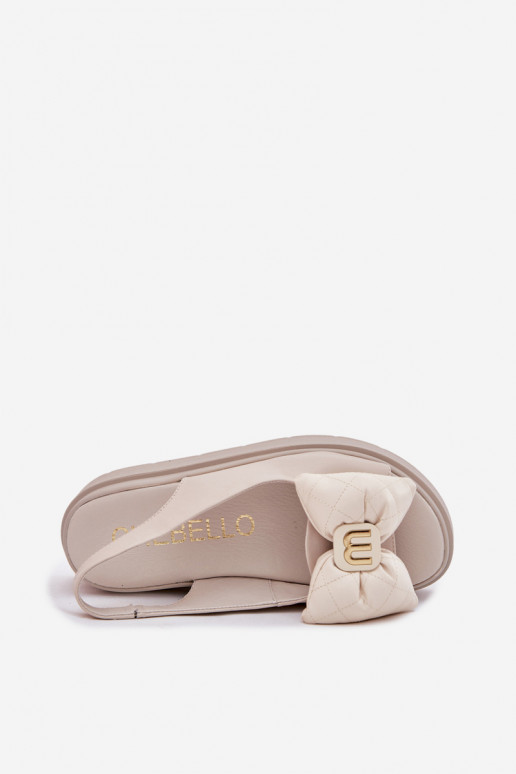 Sandales pour femmes Féminin avec une plateforme avec des rubans CheBello 4641 beige Sandales pour femmes Féminin avec une plateforme avec des rubans CheBello 4641 beige