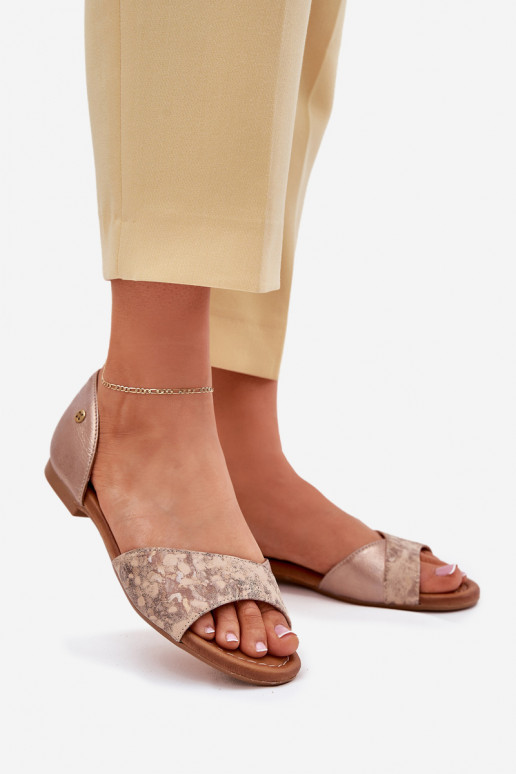 Damensandalen Feminin mit breiten Absätzen Es mussciejka 06947-25 goldene Farbe Damensandalen Feminin mit breiten Absätzen Es mussciejka 06947-25 goldene Farbe