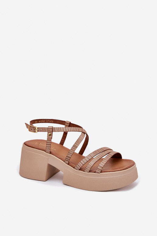 Damensandalen Feminin Es mussciejka 06990-25 goldene Farbe Damensandalen Feminin Es mussciejka 06990-25 goldene Farbe