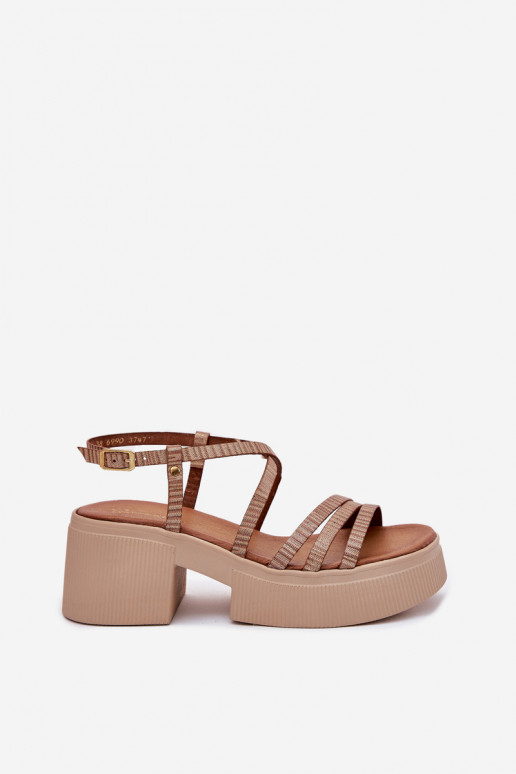 Damensandalen Feminin Es mussciejka 06990-25 goldene Farbe Damensandalen Feminin Es mussciejka 06990-25 goldene Farbe