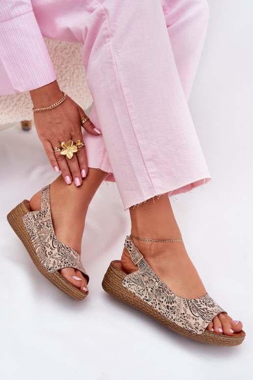 Sandales pour femmes Féminin Sur un coin Il fautciejka L7069-04 beige Sandales pour femmes Féminin Sur un coin Il fautciejka L7069-04 beige