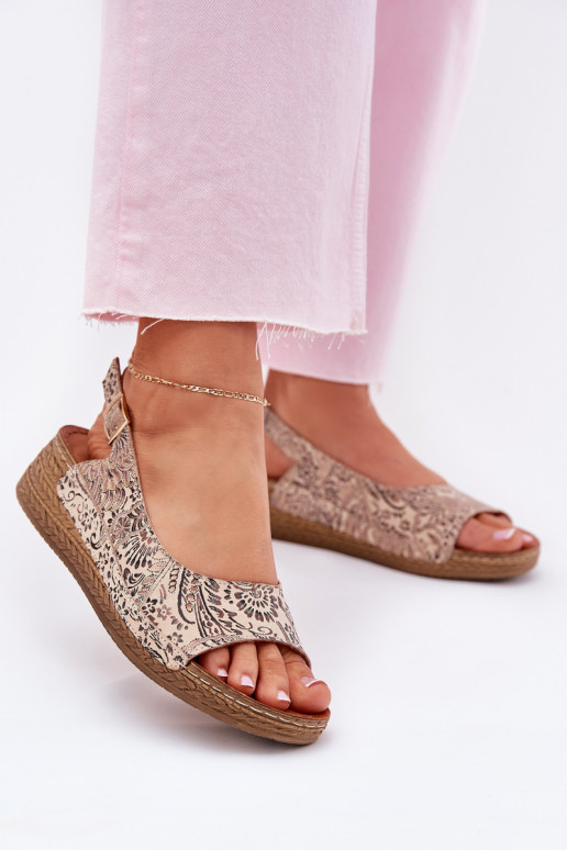 Sandales pour femmes Féminin Sur un coin Il fautciejka L7069-04 beige Sandales pour femmes Féminin Sur un coin Il fautciejka L7069-04 beige