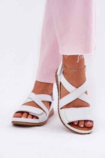 Damensandalen Feminin mit Klebeverschlüssen Es mussciejka L6848-11 Zueiße Farbe 2