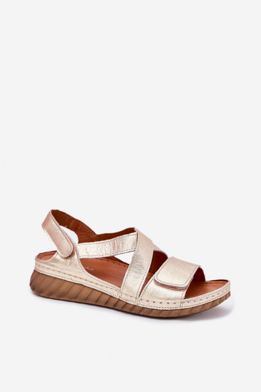 Dames sandalen Dames met zelfklevende bevestigingsmiddelen Het heeftciejka L6848-25 gouden kleur Dames sandalen Dames met zelfklevende bevestigingsmiddelen Het heeftciejka L6848-25 gouden kleur