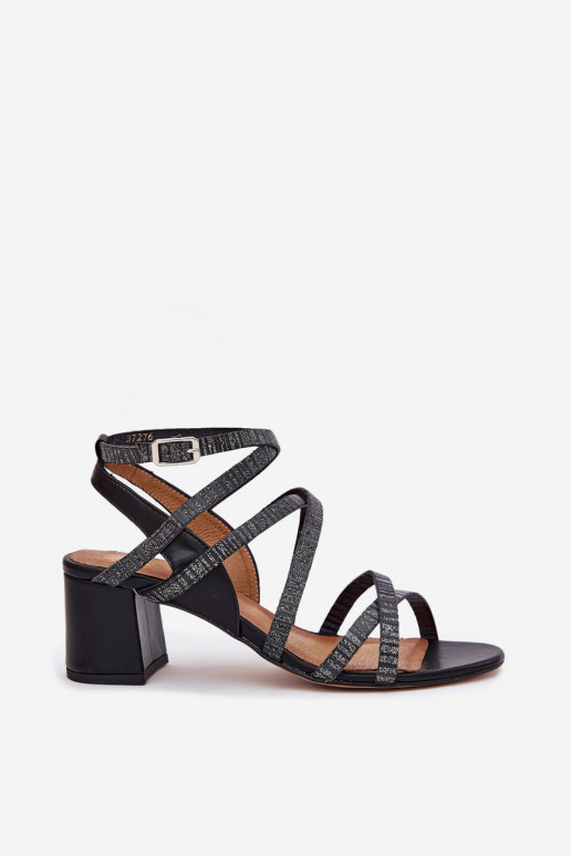 Damensandalen Feminin mit Riemen mit Absätzen Es mussciejka 06969-01 schZuarze Farbe Damensandalen Feminin mit Riemen mit Absätzen Es mussciejka 06969-01 schZuarze Farbe