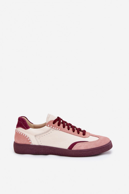 Peau Chaussures modèle baskets Féminin Zazoo N1202 couleur rose Peau Chaussures modèle baskets Féminin Zazoo N1202 couleur rose