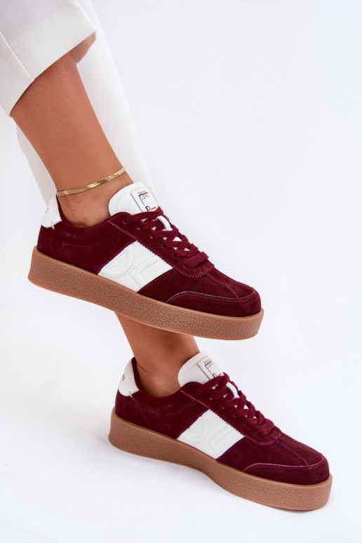 en daim Chaussures modèle baskets Féminin Daniel Lopez Just Dare SS2D4023 Bourgogne en daim Chaussures modèle baskets Féminin Daniel Lopez Just Dare SS2D4023 Bourgogne