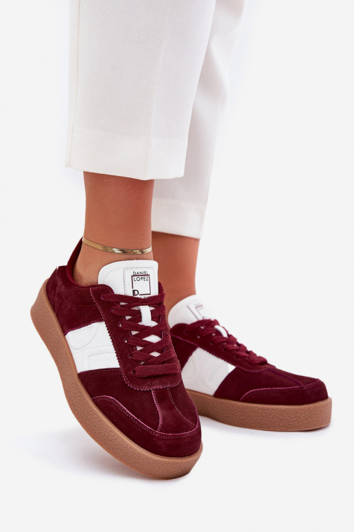 aus INildleder Sneakers Stilvollllschuhe Feminin Daniel Lopez Just Dare SS2D4023 Burgund aus INildleder Sneakers Stilvollllschuhe Feminin Daniel Lopez Just Dare SS2D4023 Burgund