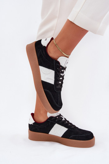 Baskets en daim noires pour femmes Daniel Lopez Just Dare SS2D4021