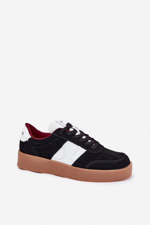 en daim Chaussures modèle baskets Féminin Daniel Lopez Just Dare SS2D4021 couleur noire