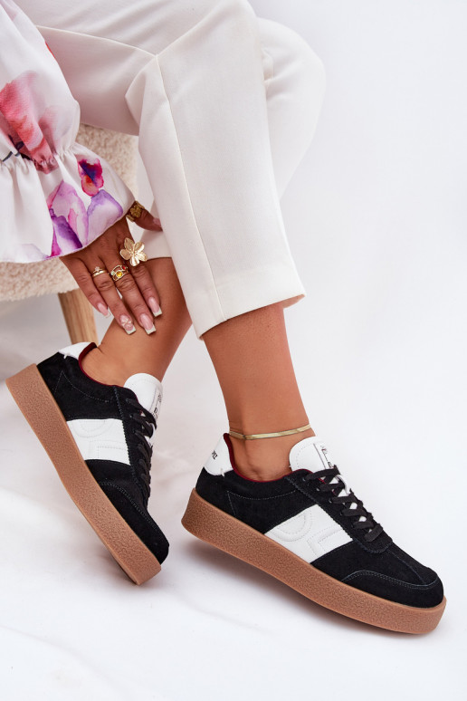 en daim Chaussures modèle baskets Féminin Daniel Lopez Just Dare SS2D4021 couleur noire