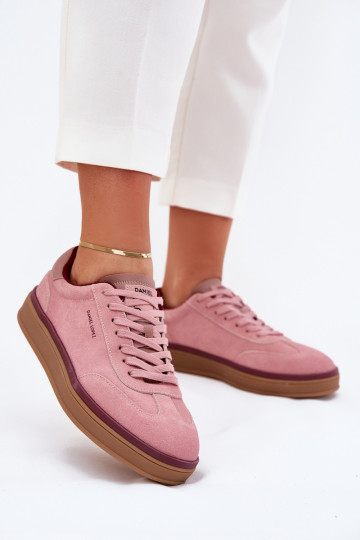 van suède Dames Sneakers model schoenen Daniel Lopez Just Dare SS2D4010 roze