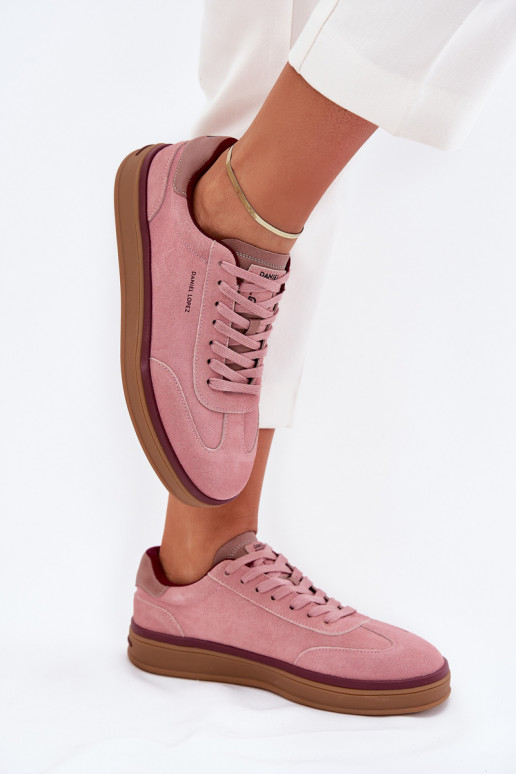van suède Dames Sneakers model schoenen Daniel Lopez Just Dare SS2D4010 roze van suède Dames Sneakers model schoenen Daniel Lopez Just Dare SS2D4010 roze