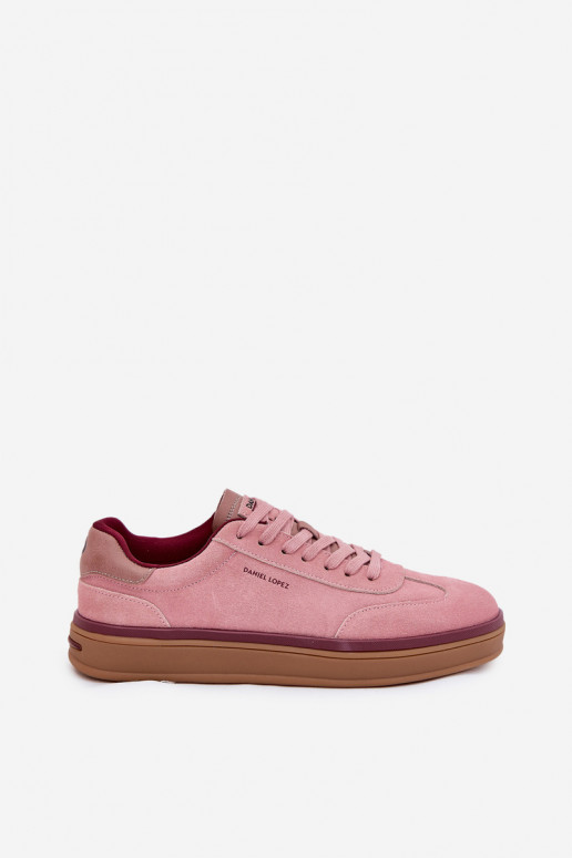 aus INildleder Feminin Sneakers Stilvollllschuhe Daniel Lopez Just Dare SS2D4010 pinke Farbe